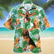 Bloodhound Dog Tropical Plant Hawaiian Shirt