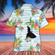 Bernese Mountain Dog Lovers Striped Hawaiian Shirt