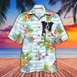 Border Collie Dog Lovers Striped Hawaiian Shirt