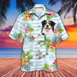 Australian Shepherd Dog Lovers Striped Hawaiian Shirt