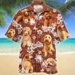 Poodle Dog Lovers Red Tribal Pattern Hawaiian Shirt
