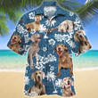 Weimaraner Dog Lovers Blue Tribal Pattern Hawaiian Shirt