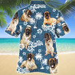 English Mastiff Dog Lovers Blue Tribal Pattern Hawaiian Shirt
