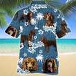 Boykin Spaniel Dog Blue Tribal Pattern Hawaiian Shirt