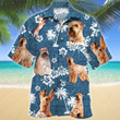 Soft Coated Wheaten Terrier Dog Blue Tribal Pattern Hawaiian Shirt