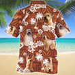 Soft Coated Wheaten Terrier Dog Red Tribal Pattern Hawaiian Shirt