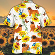 Leonberger Dog Lovers Sun Flower Hawaiian Shirt