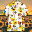 Cavalier King Charles Spaniel Dog Lovers Sun Flower Hawaiian Shirt