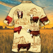 Hereford Cattle Lovers Farm Hawaiian Shirt