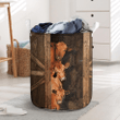 Red Angus Cattle Funny Sneaky Farm Lovers Laundry Basket