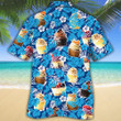 Cupcake Lovers Blue Floral Hawaiian Shirt
