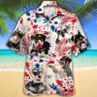 Miniature Schnauzer Dog Lovers American Flag Hawaiian Shirt