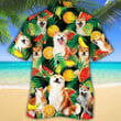 Shiba Inu Dog Lovers Tropical Fruits Hawaiian Shirt