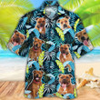 Staffordshire Bull Terrier Dog Lovers Jungle Leaves Hawaiian Shirt