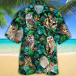 Owl Lovers Tropical Leaves Hawaiian Shirt