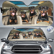 Rottweiler Dog Lovers Funny Car Auto Sunshade 57" x 27.5"
