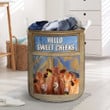 Red Angus Cattle Lovers Hello Sweet Cheeks Laundry Basket 13.7" x 19.3"