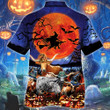 TX Longhorn Cattle Lovers Halloween Night Hawaiian Shirt