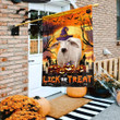 Brahman Cattle Lovers Halloween Lick Or Treat Garden And House Flag