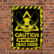 Skull Sphynx Cat Lovers Caution Do Not Enter Metal Sign
