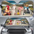 Animal Farm Lovers Country Road Car Auto Sunshade 57" x 27.5"