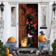 Black Cat Lovers Freaky Halloween Door Cover