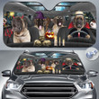 English Mastiff Dog Lovers Halloween Time Car Auto Sunshade 57" x 27.5"