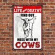 TX Longhorn Lovers Is There Life After Death Funny Warning Metal Sign