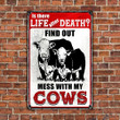 Hereford Lovers Is There Life After Death Funny Warning Metal Sign