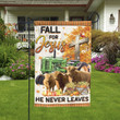 Highland Cattle Lovers Fall For Jesus He Never Leaves Garden And House Flag