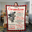 Grandma To Grandson Black Angus Cattle Lovers Premium Blankets