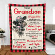 Grandma To Grandson Black Angus Cattle Lovers Premium Blankets