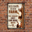 Hereford Cattle Lovers Welcome To Our Farm Metal Sign