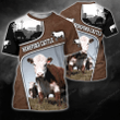 Hereford Cattle Lovers All Over Print Shirts