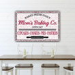 Baking Lovers Gift Mom's Baking Co Metal Sign