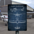 Pilot Gift Cessna 172S Skyhawk Art Metal Sign