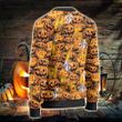 Samoyed Dog Lovers Halloween Pumpkin Knitted Sweater
