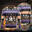 Border Collie Dog Lovers Halloween Night Knitted Sweater