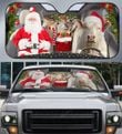 Charrolais Cattle Lovers Santa Sleigh Car Auto Sunshade 57" x 27.5"