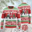 Golf Lovers Gift Santa Playing All Over Print Sweater