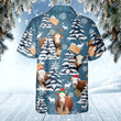 Hereford Cattle Lovers Blue Tribal Christmas Gift Hawaiian Shirt