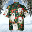 Samoyed Dog Lovers Christmas Red Flower Hawaiian Shirt