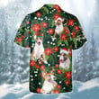 Miniature Bull Terrier Dog Lovers Christmas Red Flower Hawaiian Shirt