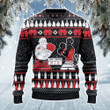 Boxing Lovers Gift Santa vs Krampus All Over Print Sweater