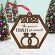 The Year We Finally Got Married 2022 Christmas Gift 2 Layered Wooden Ornament