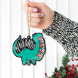 Reading Lovers Christmas Gift Readosaurus Custom Shape Acrylic Ornament