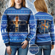 Jesus Saved My Life Lion Cross All Over Print Sweater