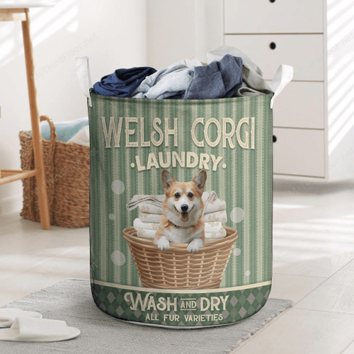 Welsh Corgi Dog Lovers Laundry Basket
