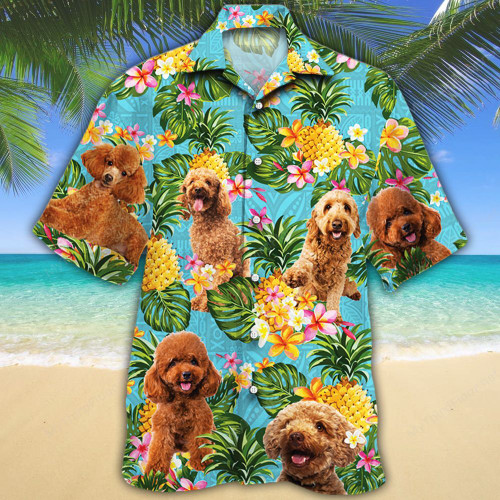 Poodle Dog Lovers Pineapple Hawaiian Shirt