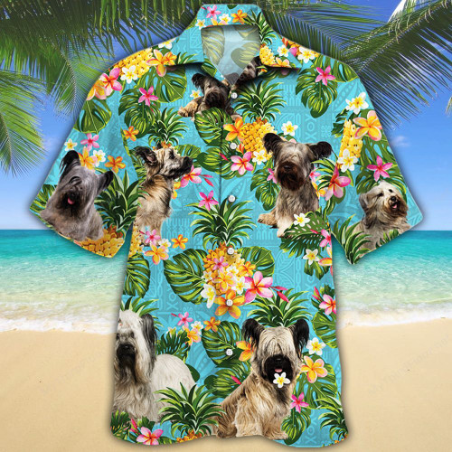 Skye Terrier Dog Lovers Pineapple Hawaiian Shirt